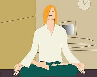 yoga meditation at work