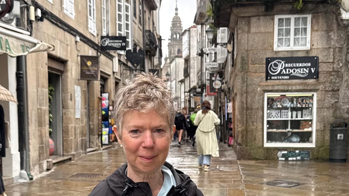 First View Santiago Cathedral Spire